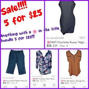 5 🌸 items for $25!!